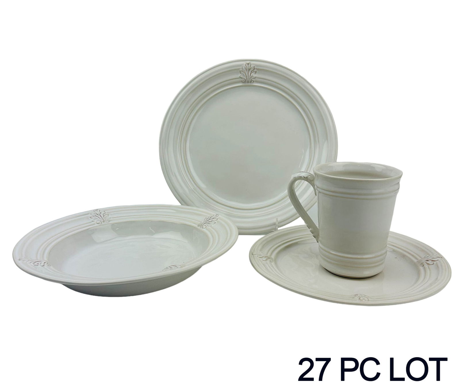 Juliska Acanthus Coffee Mug Cup Bowl Plate 27p LOT (1 of 5)