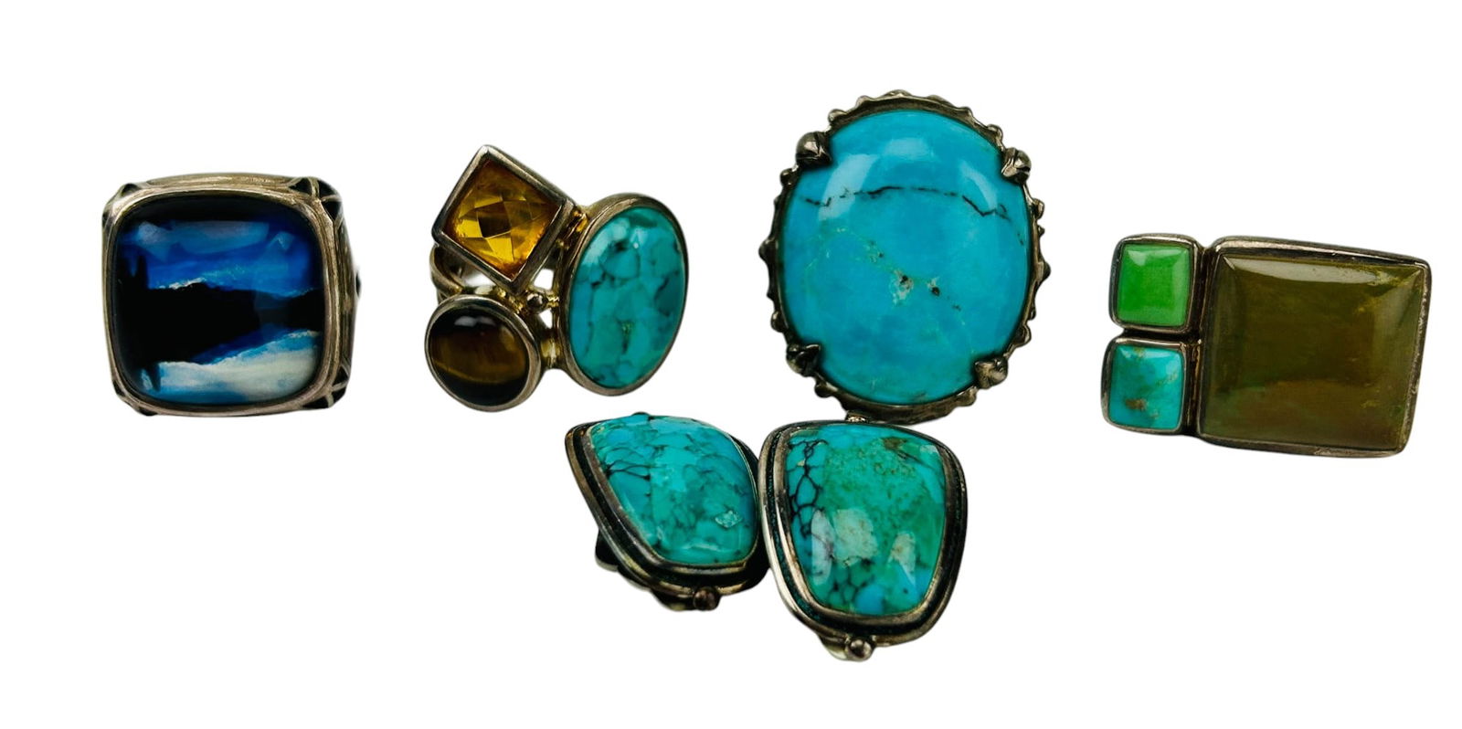 Barse Sterling Gemstone Rings & Earring ESTATE LOT (1 of 6)