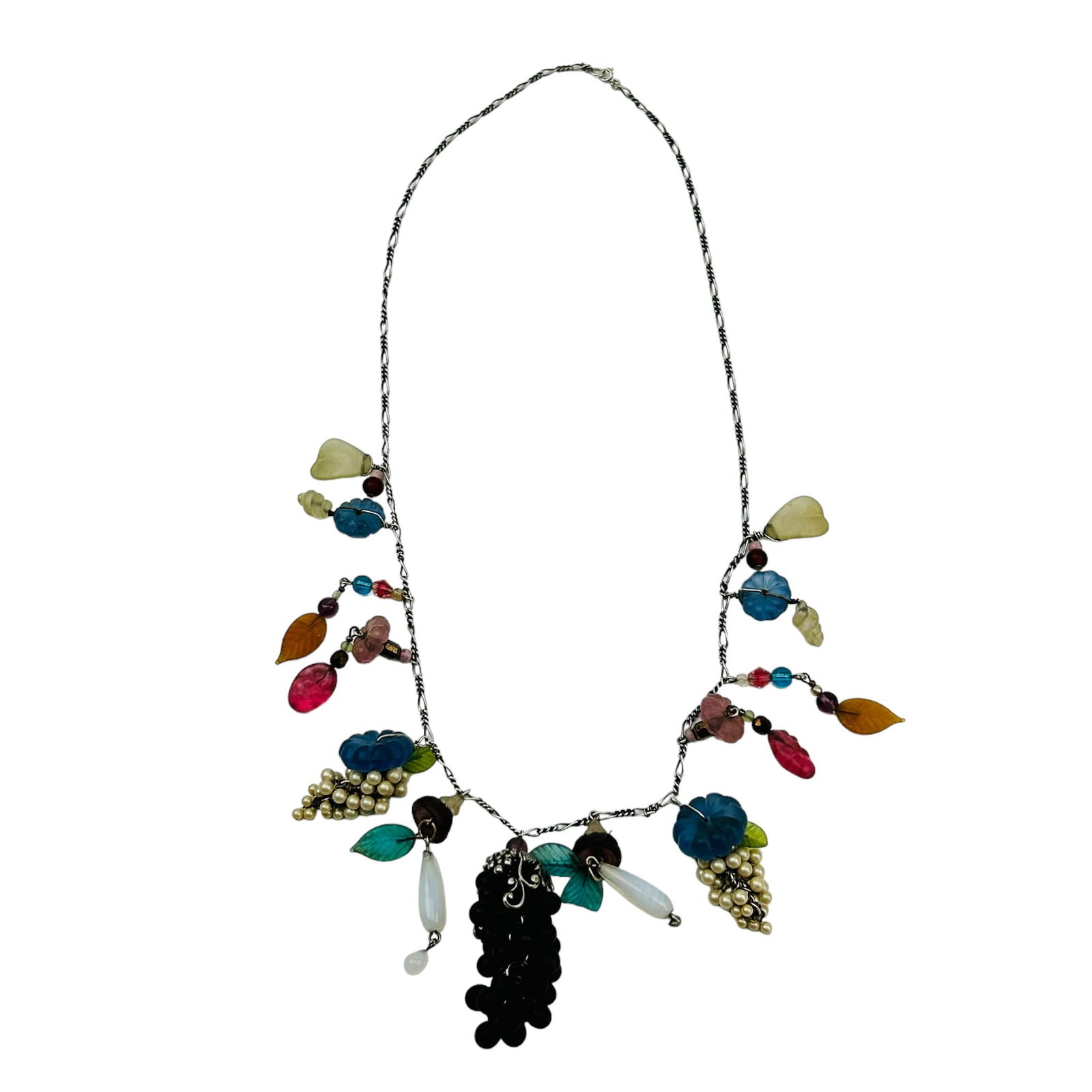 Tutti Frutti Czech Glass Beaded Art Deco Necklace (1 of 3)