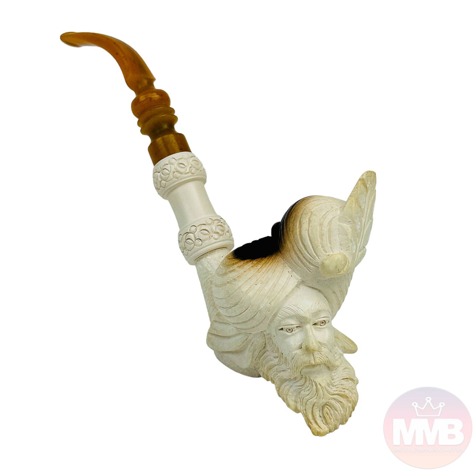 CAO Meerschaum Sultan Head Smoking Pipe Black Case (1 of 3)