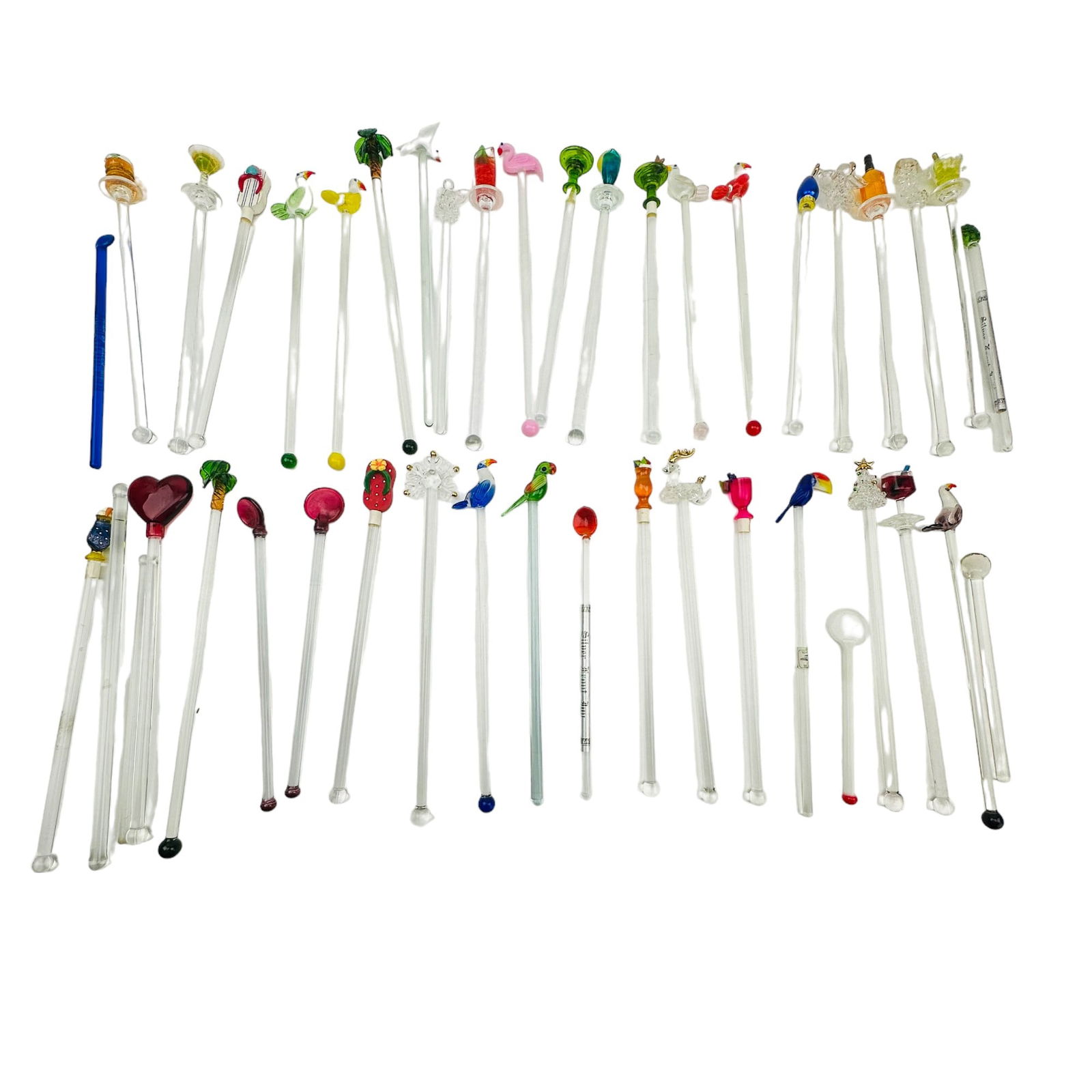 Assorted Glass Cocktail Stirrer Swizzle Sticks 35+ (1 of 7)