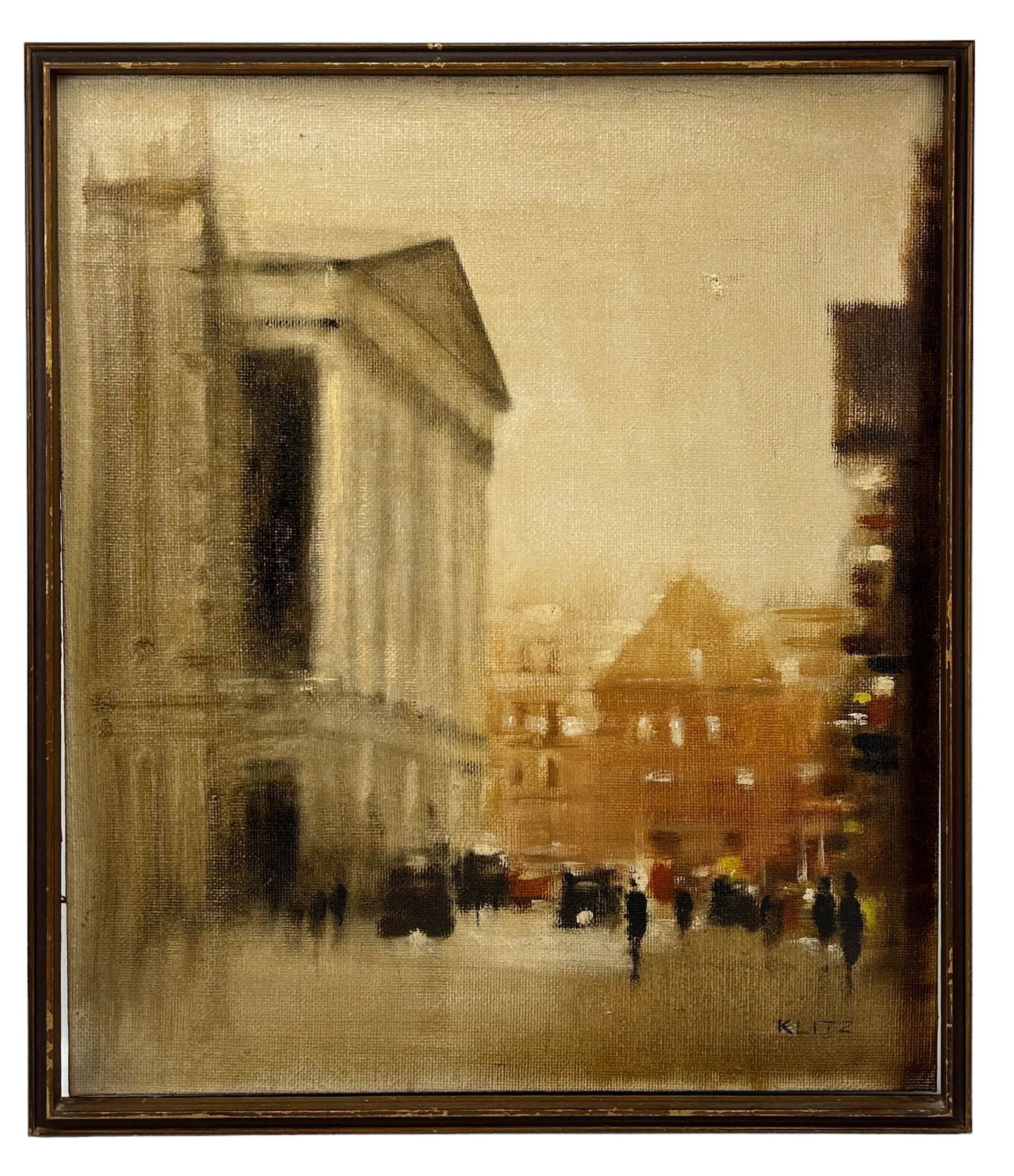 Anthony Klitz 1917-2000 Impressionist Cityscape (1 of 5)