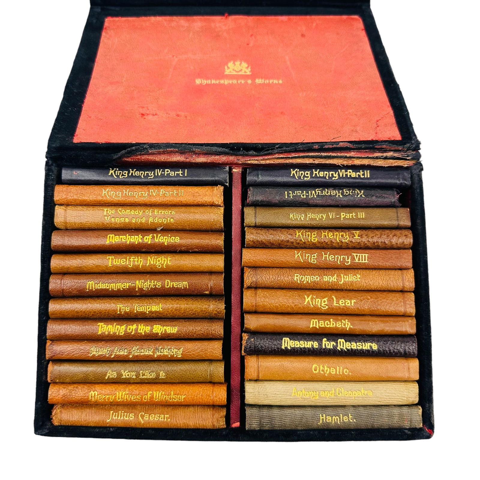 Shakespeare Works Leatherbound Mini Books 24pc LOT (1 of 2)