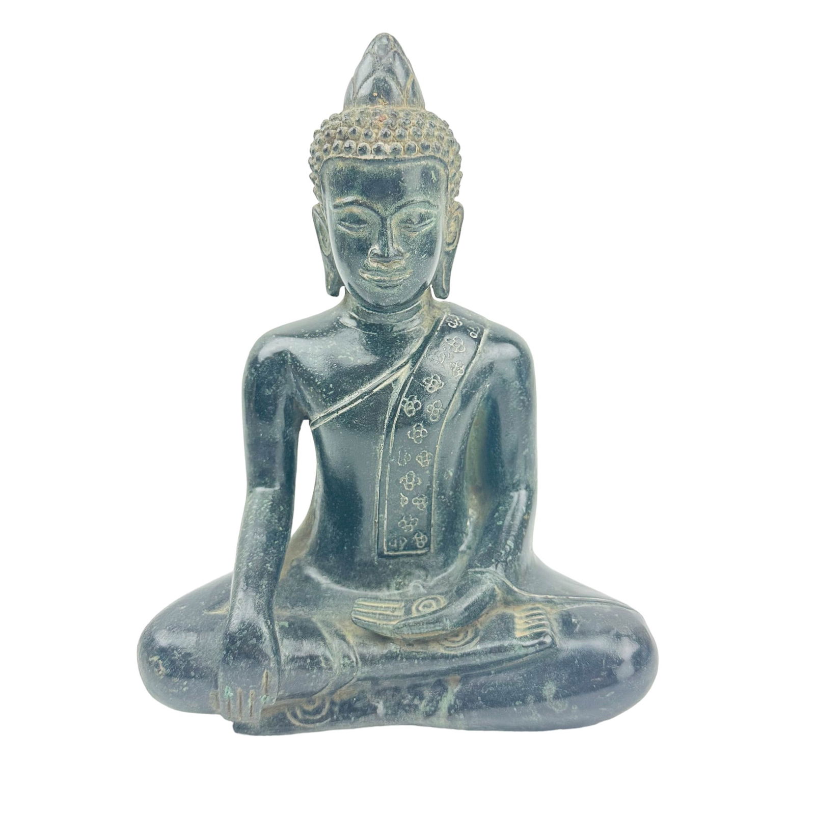 Patinated Bronze Buddha Kwan Yin Deity Sculpture (1 of 3)