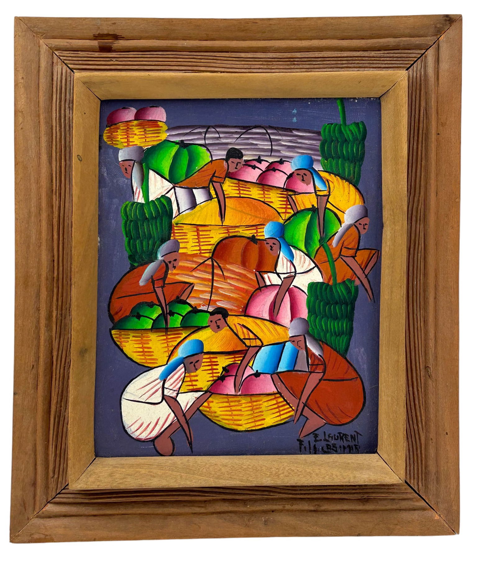 Casimir Laurent 1928-1990 Haitian Art Oil Painting (1 of 5)