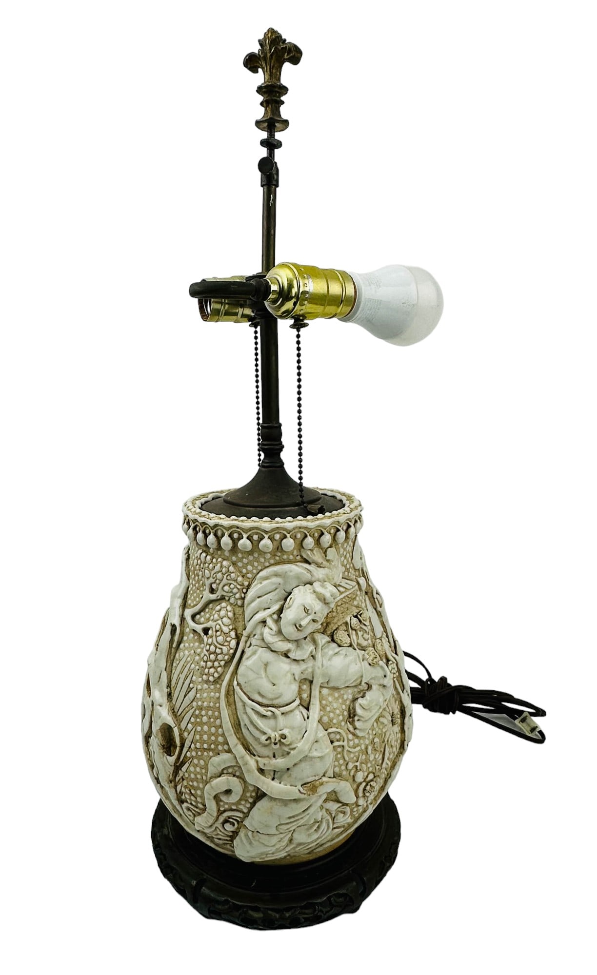 Chinese Porcelain Figural Blanc De Chine Desk Lamp (1 of 5)