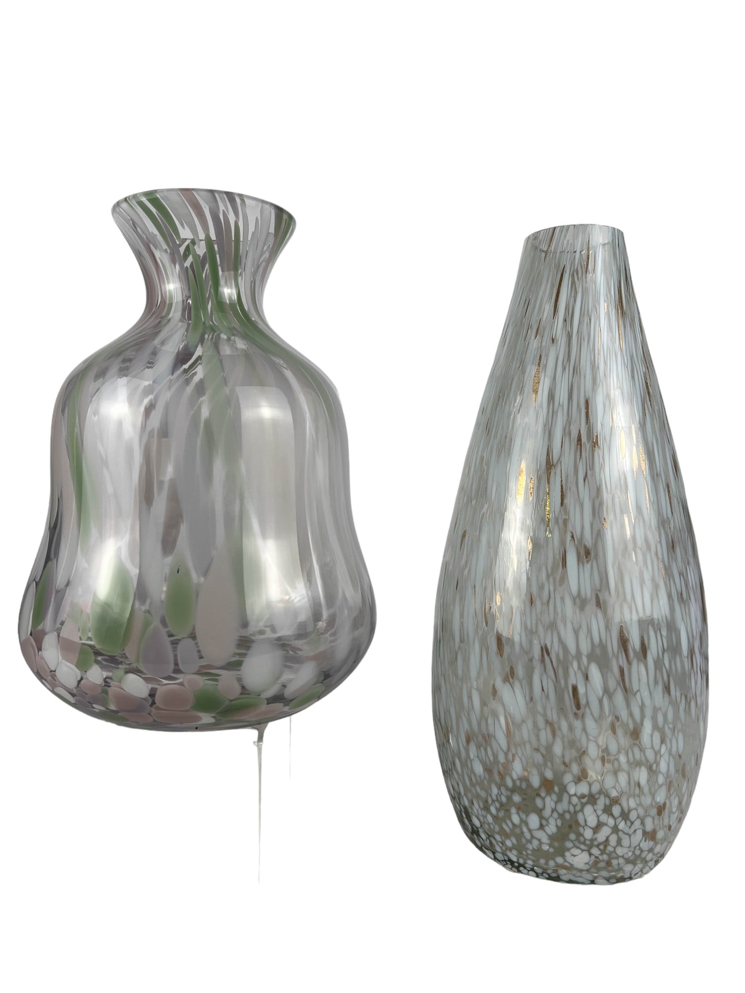 Murano Style Speckled Art Glass Vases ESTATE LOT (1 of 7)