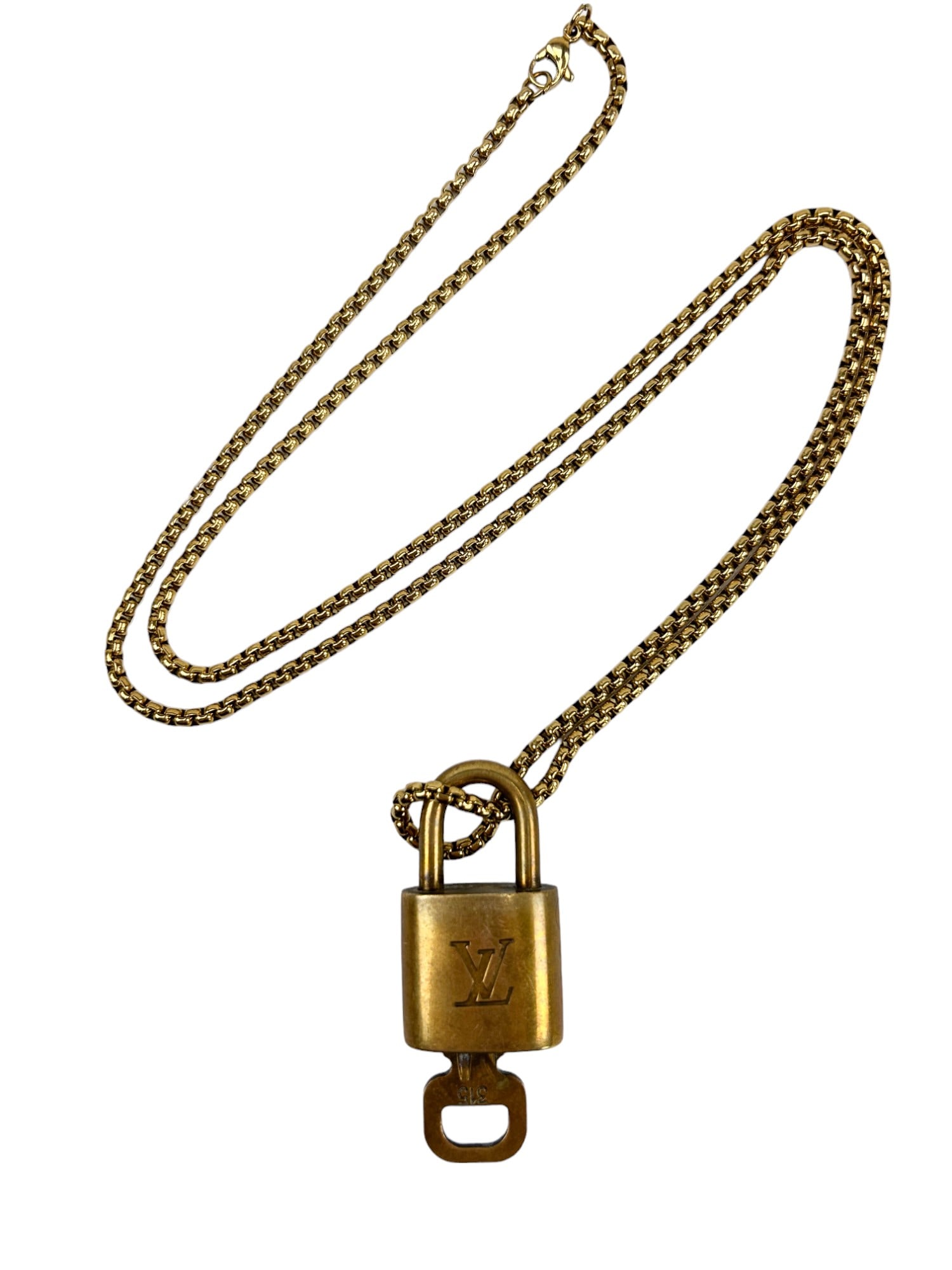 Luis Vuitton Designer LV Lock & Key with Necklace (1 of 5)