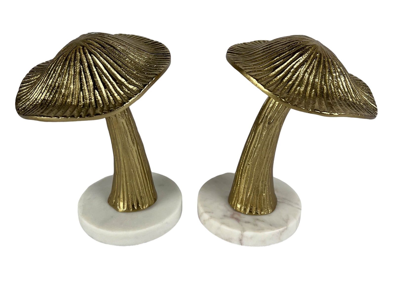 Modernist Pair of Metal Mushroom Art Sculptures (1 of 5)