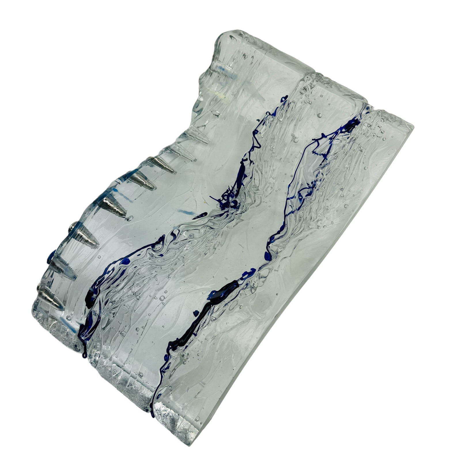 Joel & Candace Bless Blue Wave Art Glass Menorah (1 of 4)