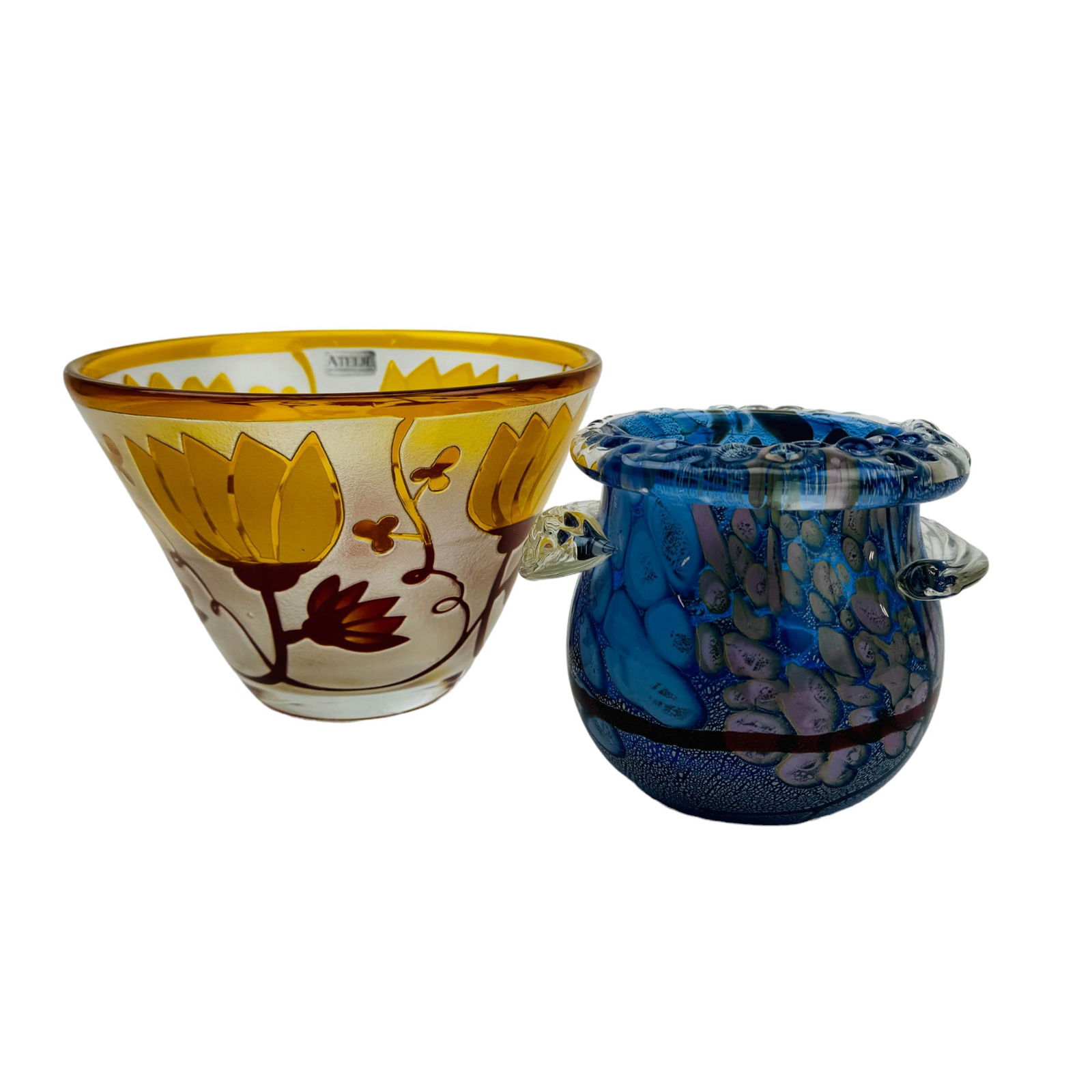 Kosta Boda & Herb Thomas Studio Art Glass Vase LOT (1 of 5)