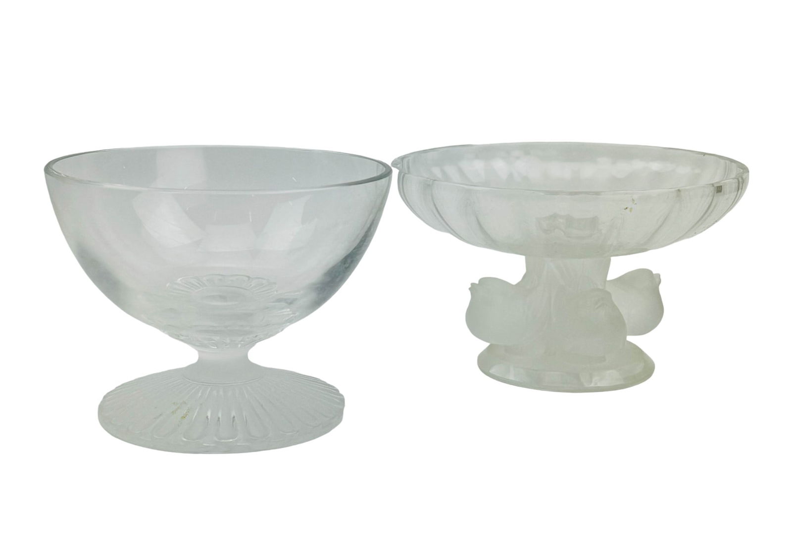 Lalique Crystal Elvine & Nogent Candy Dish Bowl 2p (1 of 6)