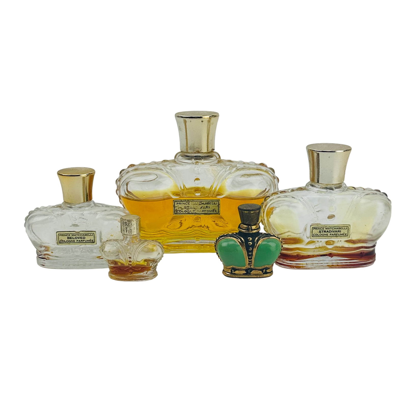 Prince Matchabelli Crown Scent Perfume Bottles 5pc (1 of 3)