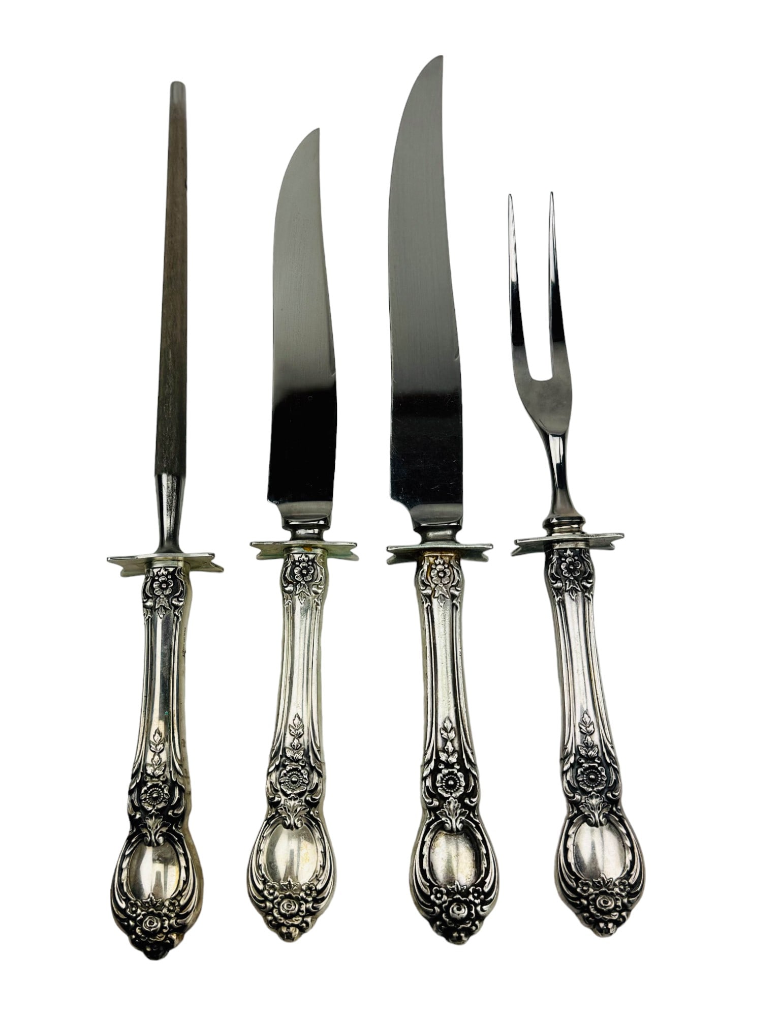 Oneida Stanton Hall Sterling Handle Carving Set 4p (1 of 7)
