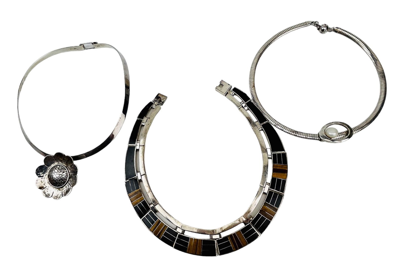 Mexican Italian Sterling Gemstone Pendant Necklace (1 of 7)