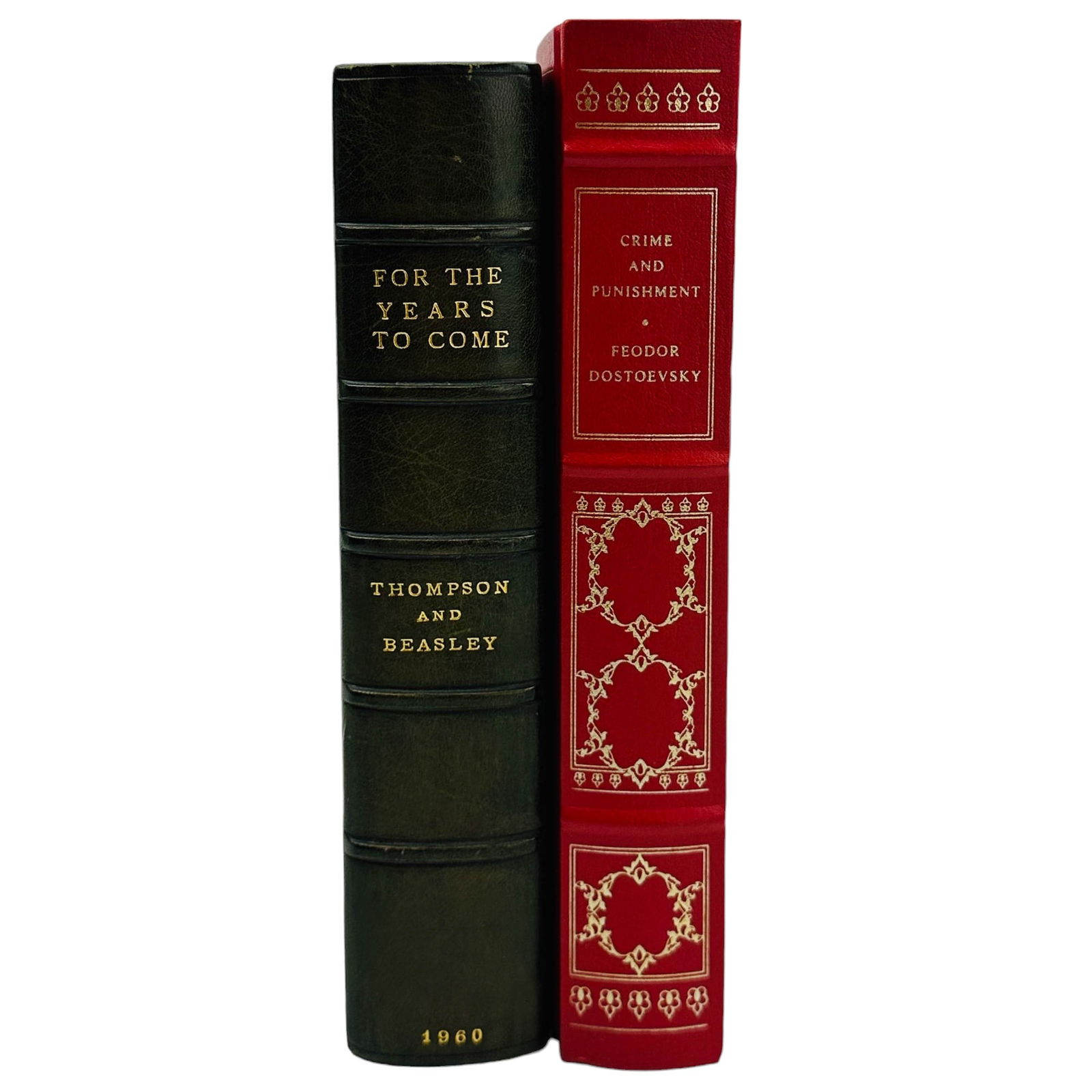 Leatherbound Hardcover Books SIGNED 2pc LOT (1 of 6)