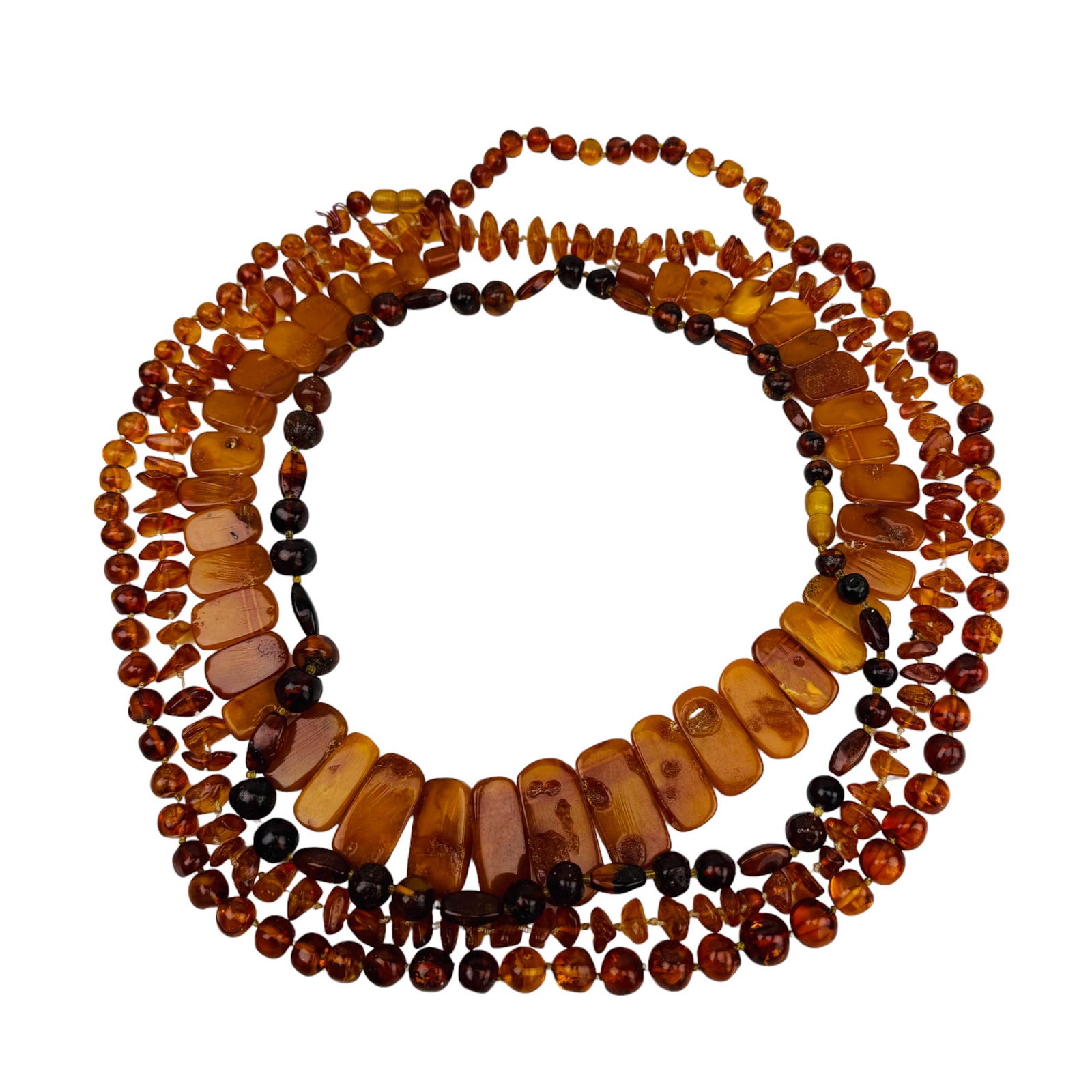 Estate Lot 4 Varied Types of Amber Necklace 134g (1 of 5)
