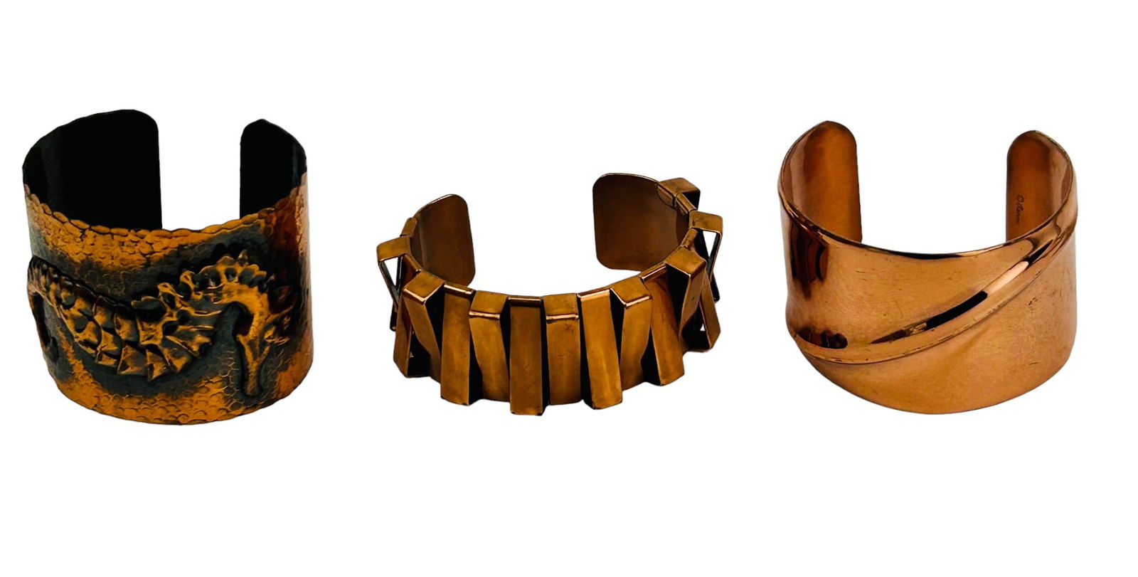 Mid Century Modern Renoir Copper Bangle Bracelets (1 of 4)