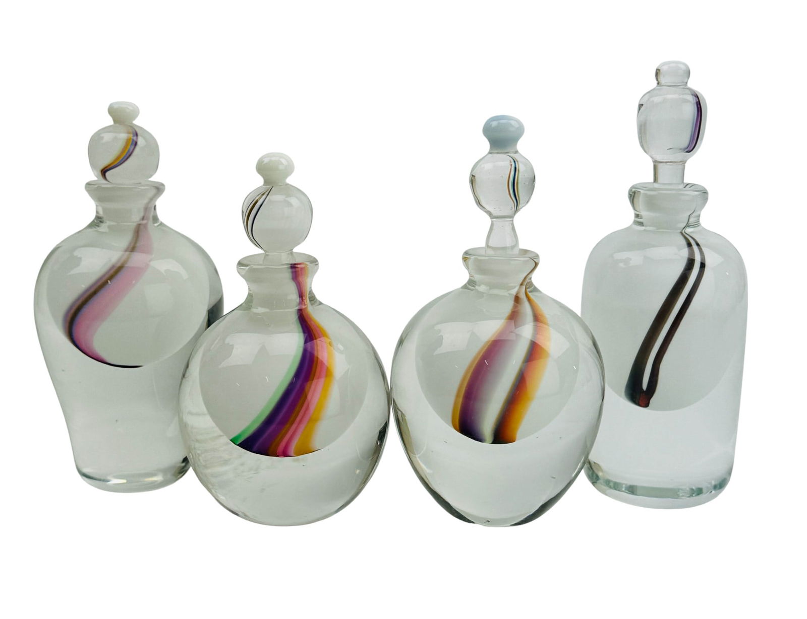 Wilke Adolfsson Swedish Glass Scent Bottles SIGNED (1 of 7)