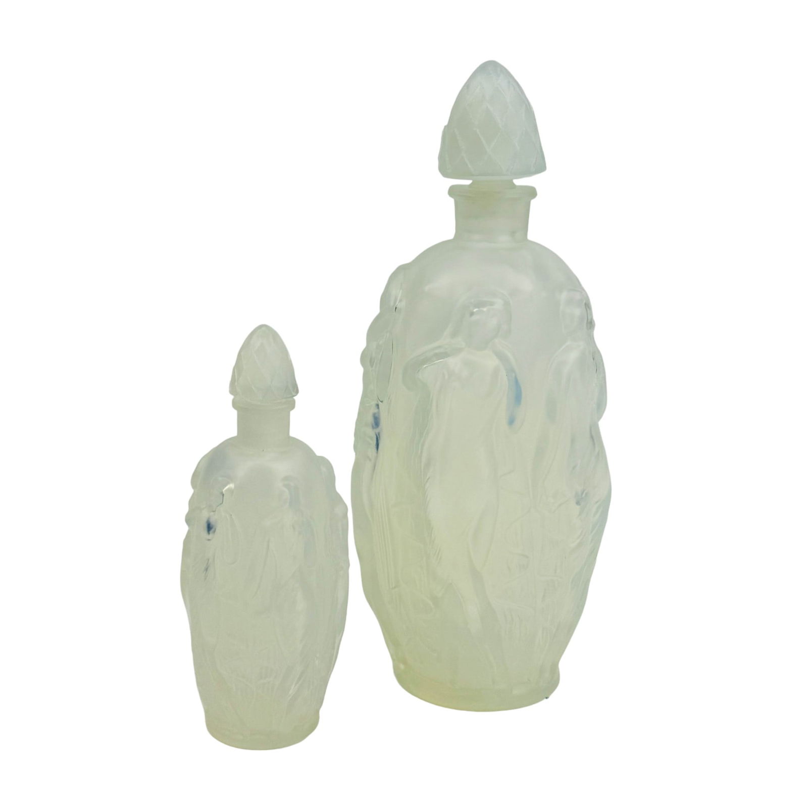 Sabino Opalescent Art Deco Gaite Scent Bottle 2pc (1 of 4)
