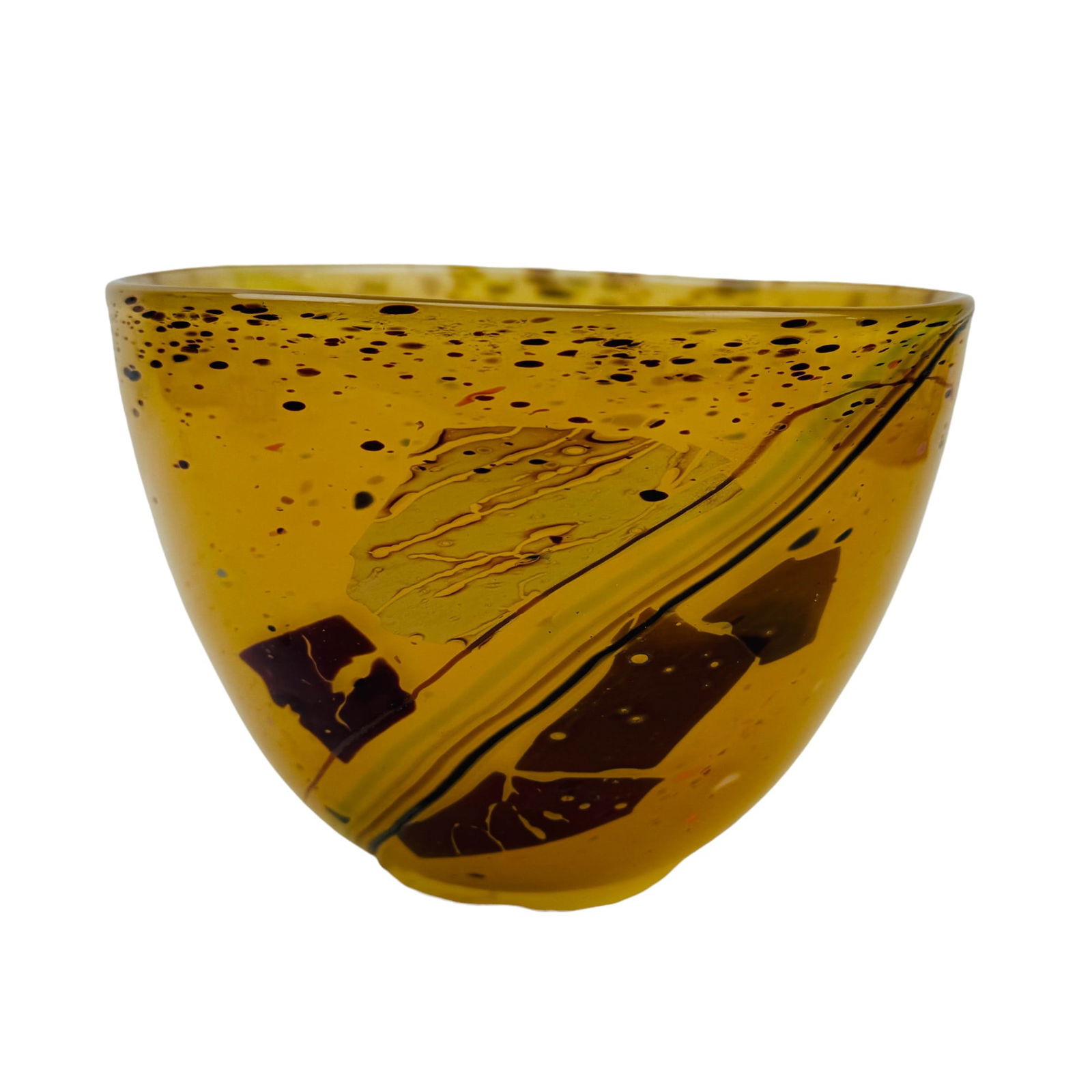 Wilkes Adolfsson Swedish Blow Glass Signed Bowl (1 of 3)