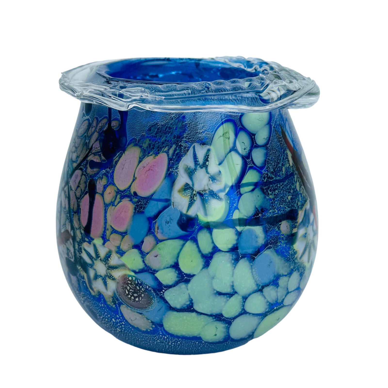 Herb A Thomas signed HAT 6" Studio Art Glass Vase (1 of 4)