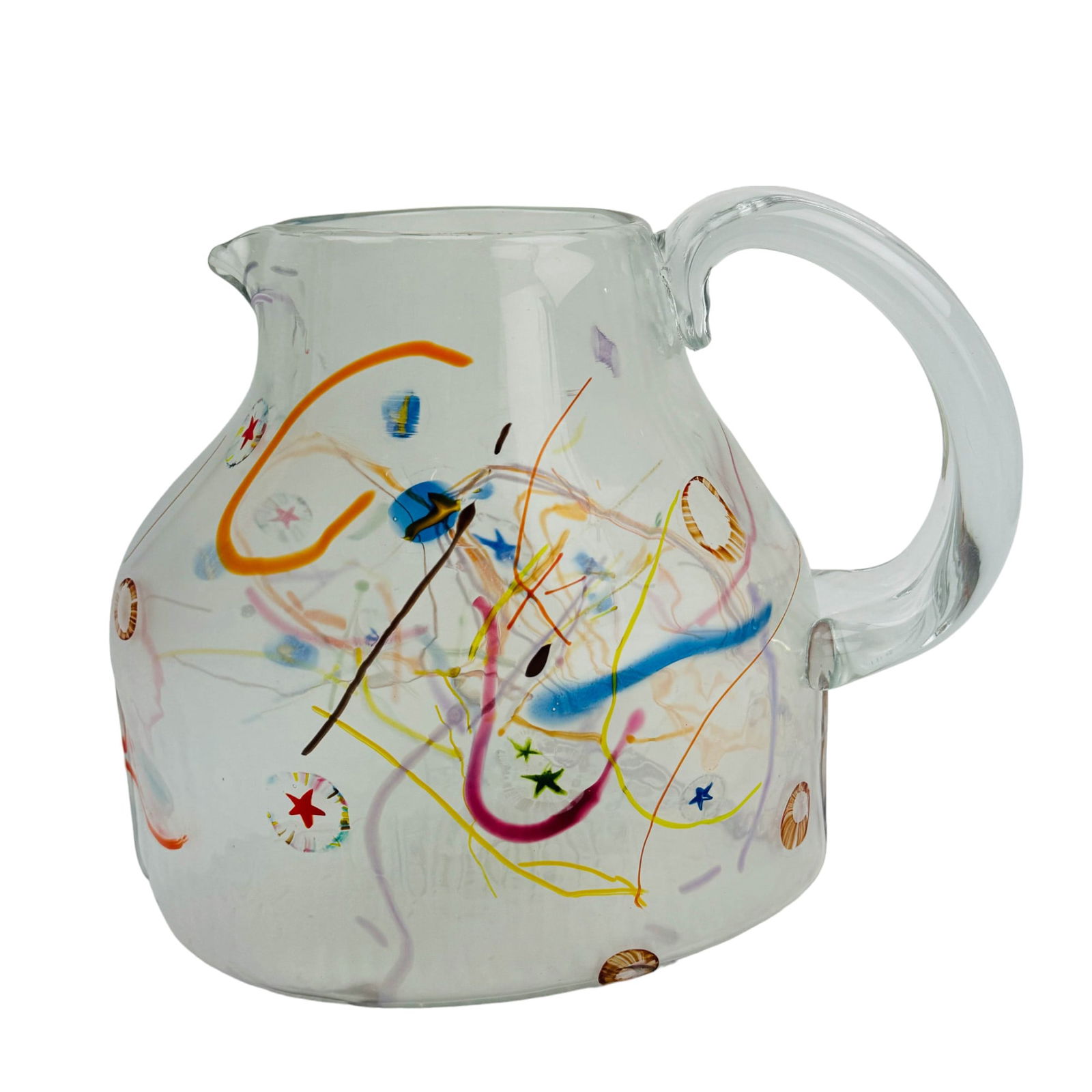 Harry Stuart Murano Style Blown Art Glass Pitcher (1 of 4)