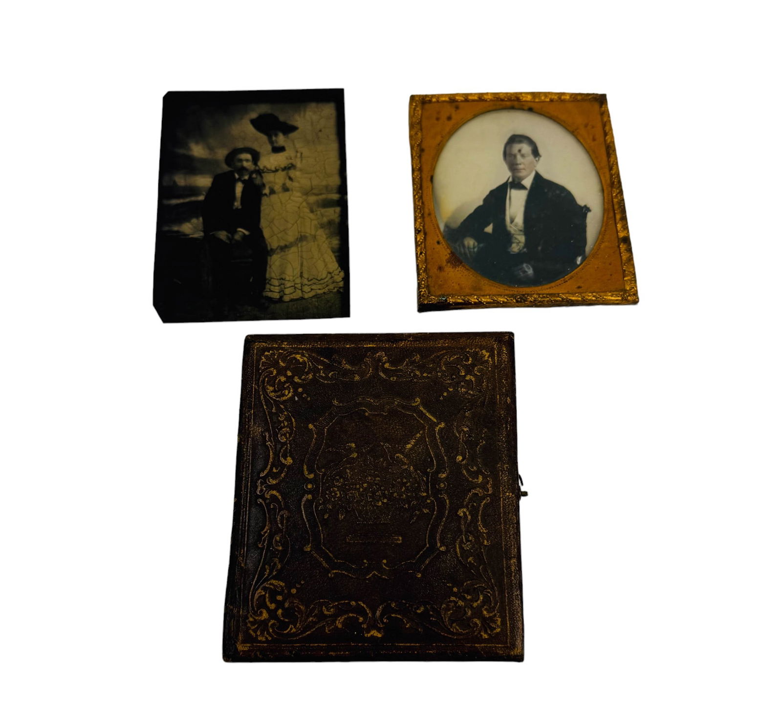 Antique Tintype Ambro Daguerreotype Photos 3pc LOT (1 of 5)
