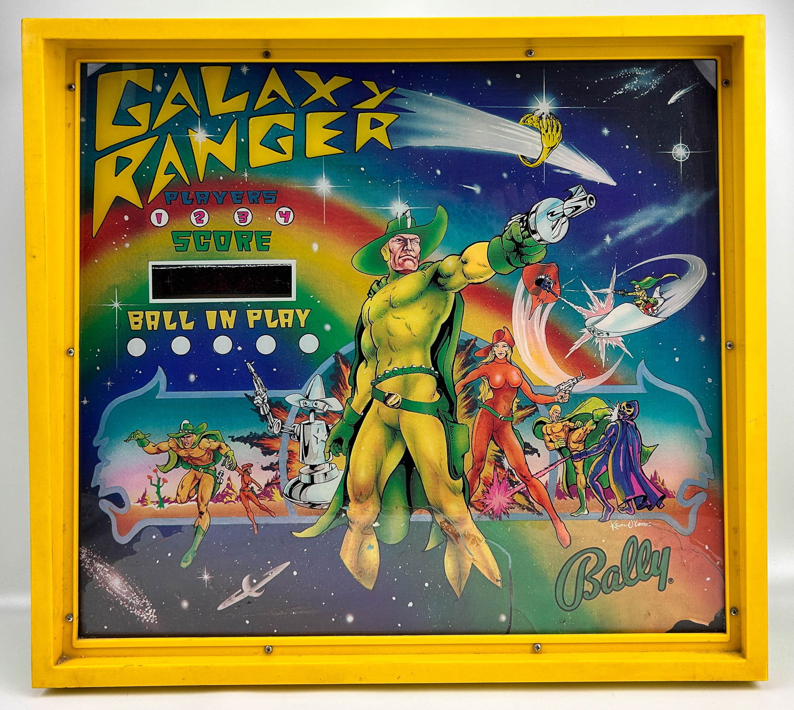 Bally Galaxy Ranger Pinball Machine Back FRAMED (1 of 4)
