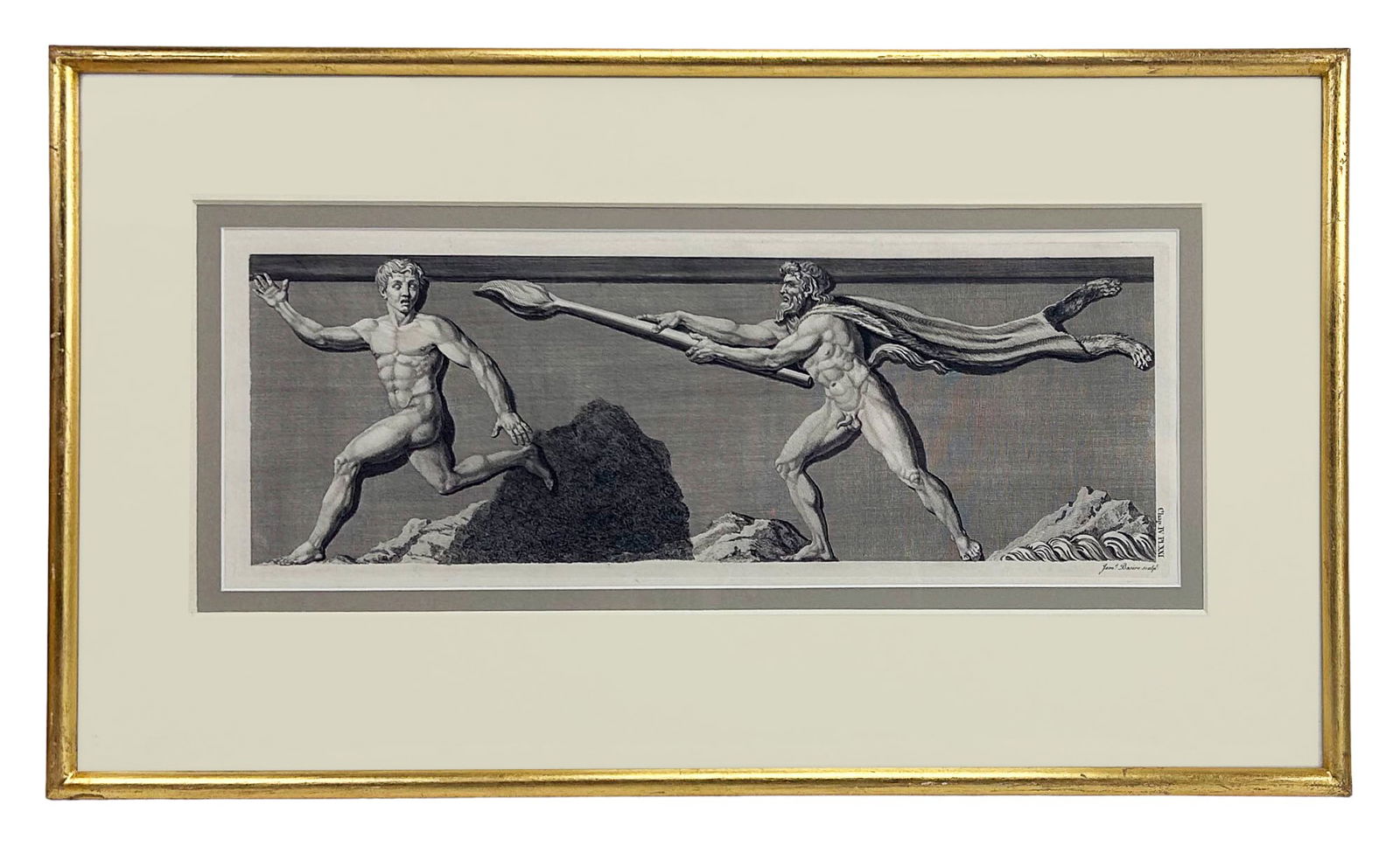 Bacchus & Faun Greek Mythology 18C Style Engraving (1 of 4)