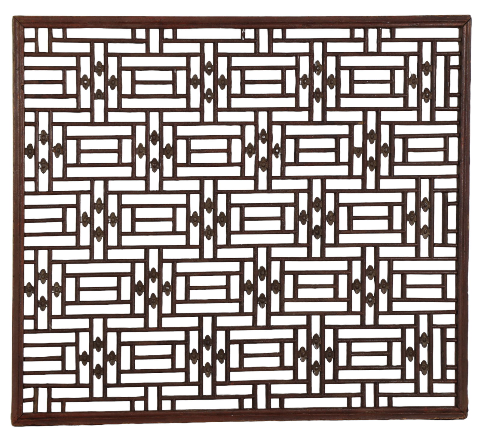 Chinese 19C. Antique Wood Latticework Window Panel (1 of 4)