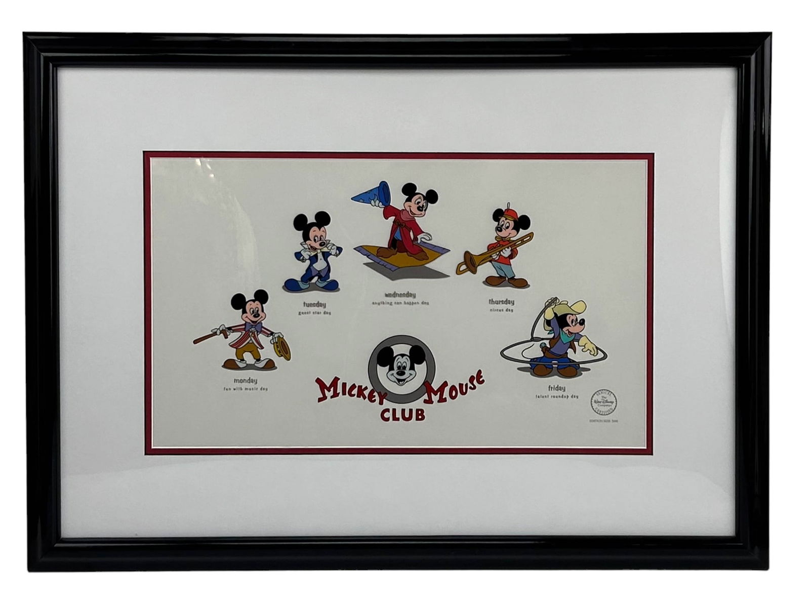 Disney Mickey Mouse Hi Mouseketeers Color Sericel (1 of 5)