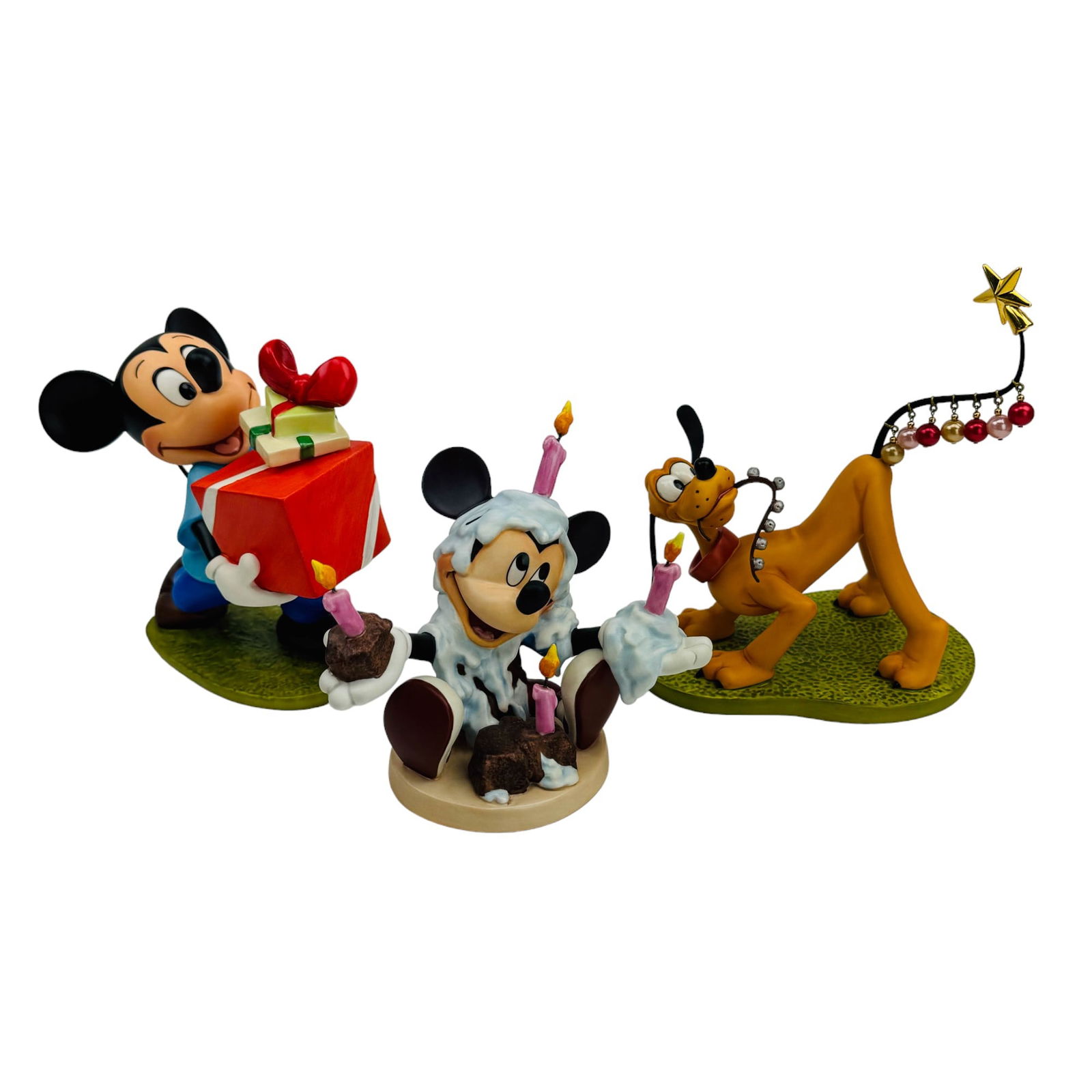 Walt Disney Mickey Mouse & Pluto Dog Figurine 3pc (1 of 5)