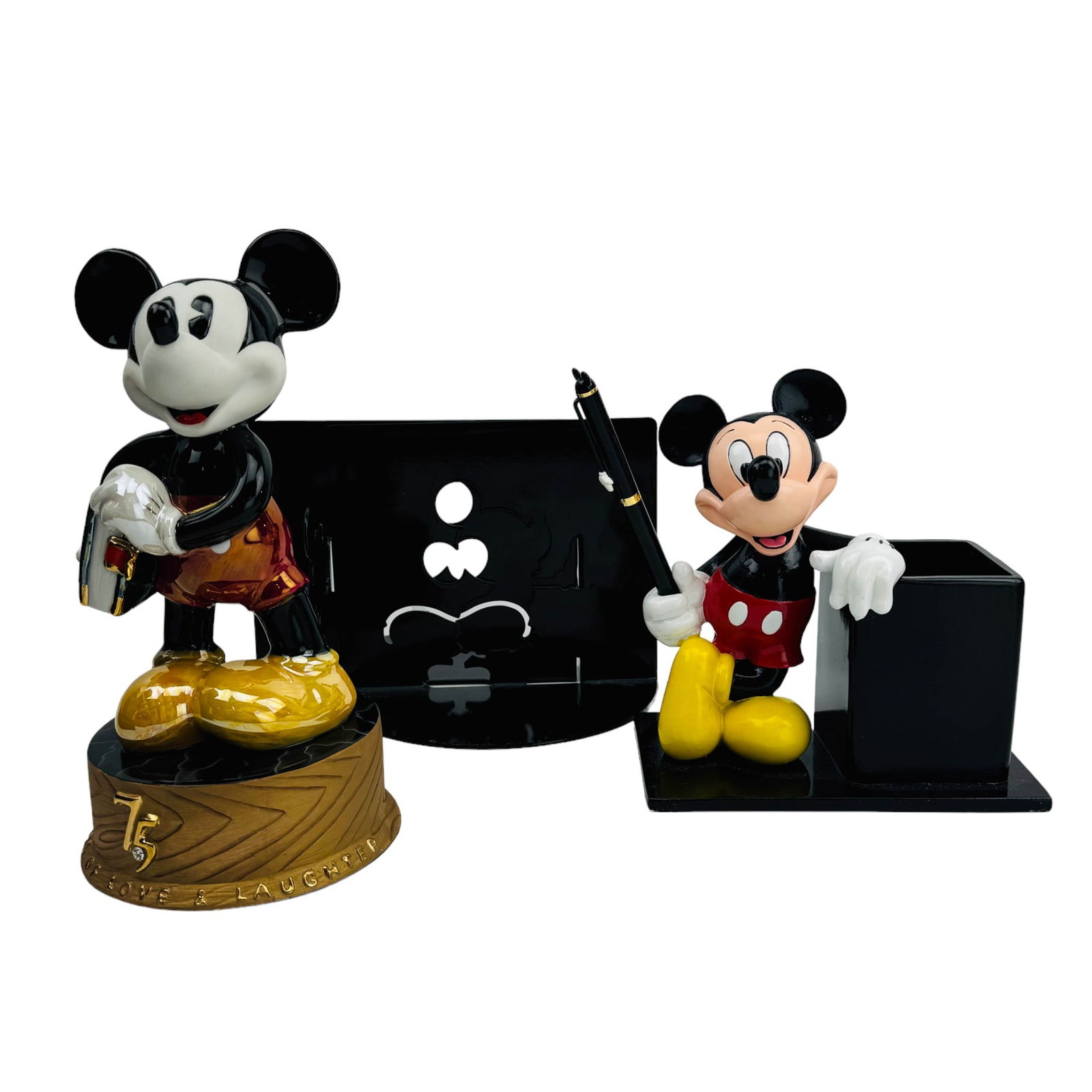 Disney Mickey Mouse Figurine Pen Stand Bookends 3p (1 of 4)
