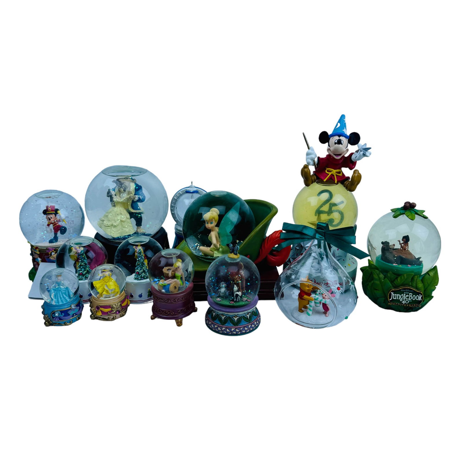 Disney Snow Globe Mickey Mouse Tinkerbell 13p LOT (1 of 4)