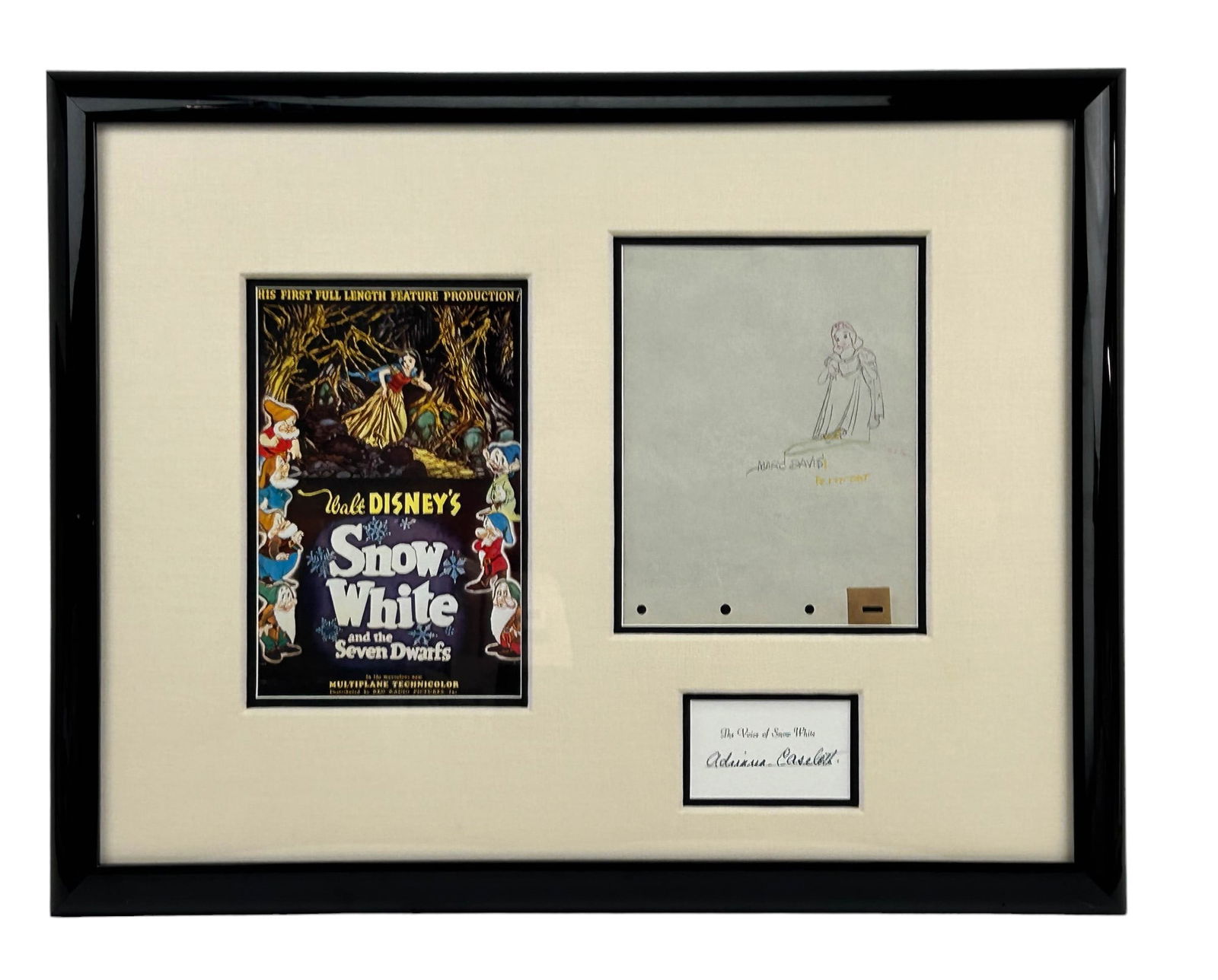 Walt Disney Snow White Drawing Signed Marc Davis (1 of 5)