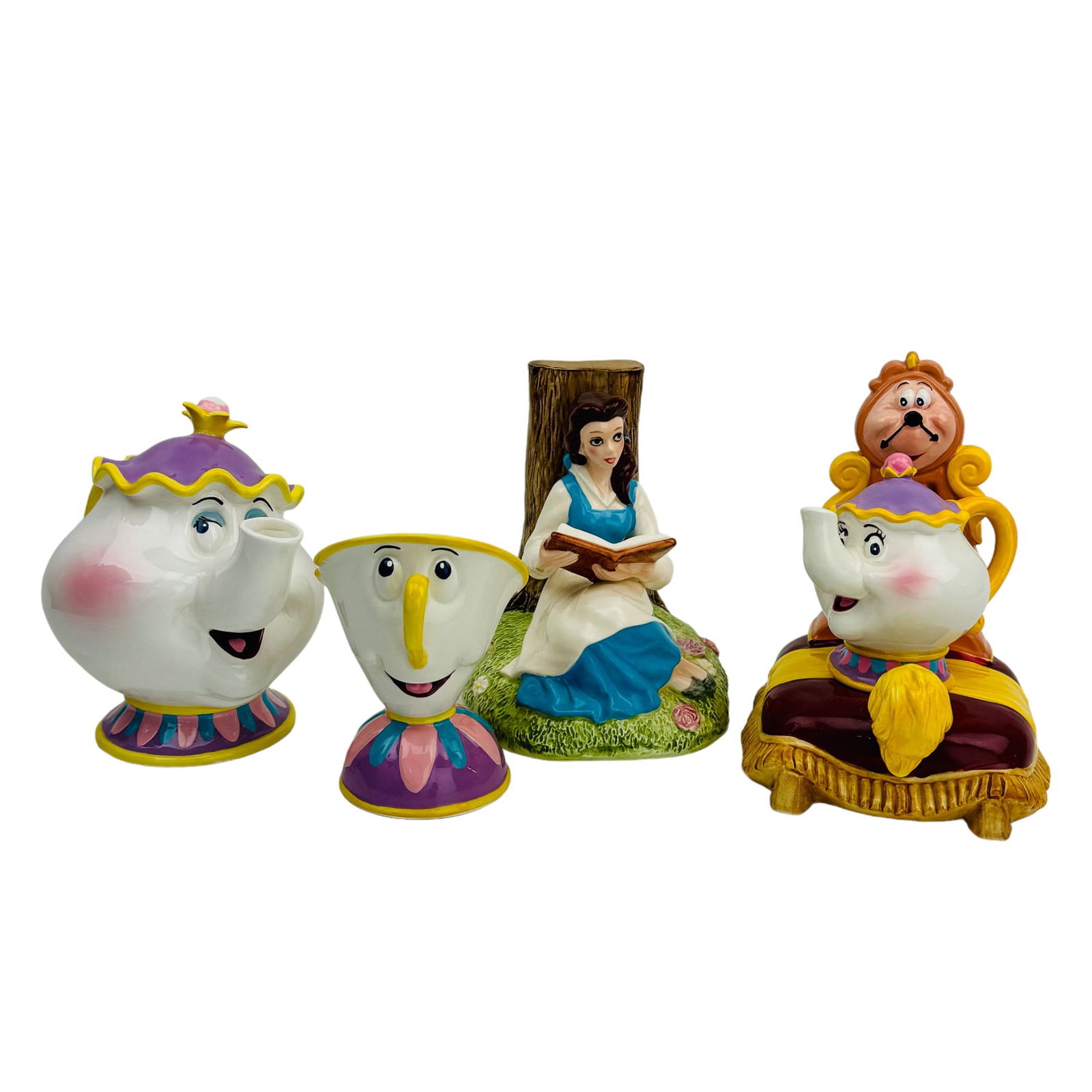Walt Disney Beauty & The Beast Bookends & Tea Set (1 of 6)