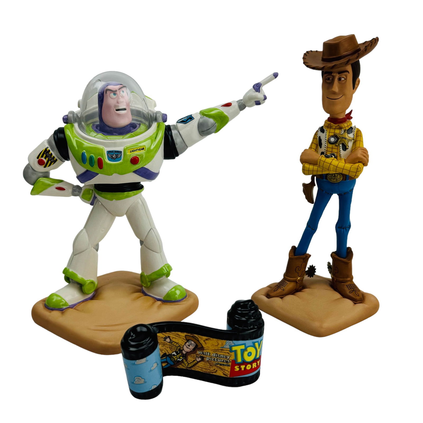 Disney Toy Story Woody Buzz Title Reel Figurine 3p (1 of 4)