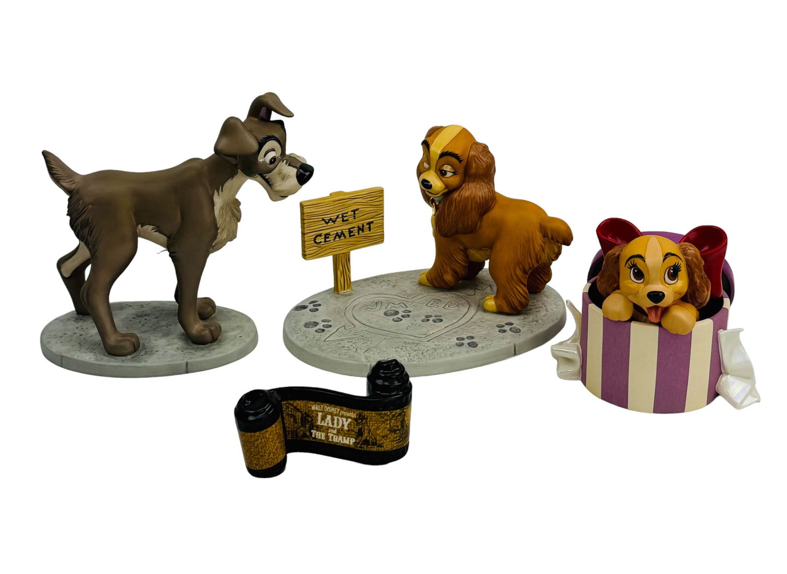 Walt Disney Lady and Tramp w Title Reel Figurines (1 of 5)