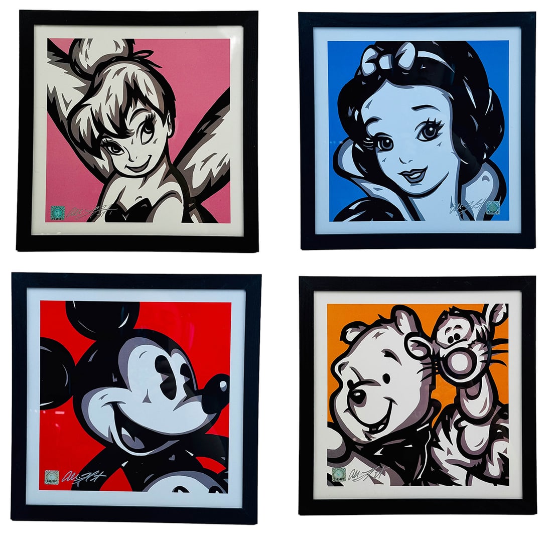 Allison Lefcort Disney Snow White Tigger Litho 4pc (1 of 7)