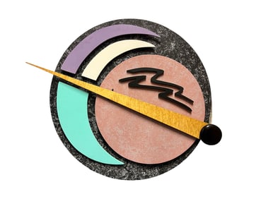 Memphis Style Post Modern Wooden Wall Sculpture