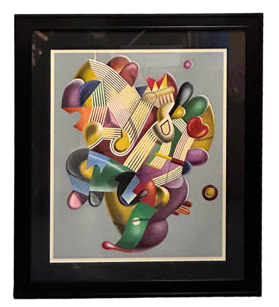 Yankel Ginzburg b.1945 Colored Abstract Lithograph (1 of 5)