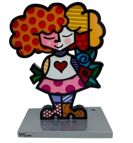Romero Britto b.1963 Good Girl Pop Art Sculpture