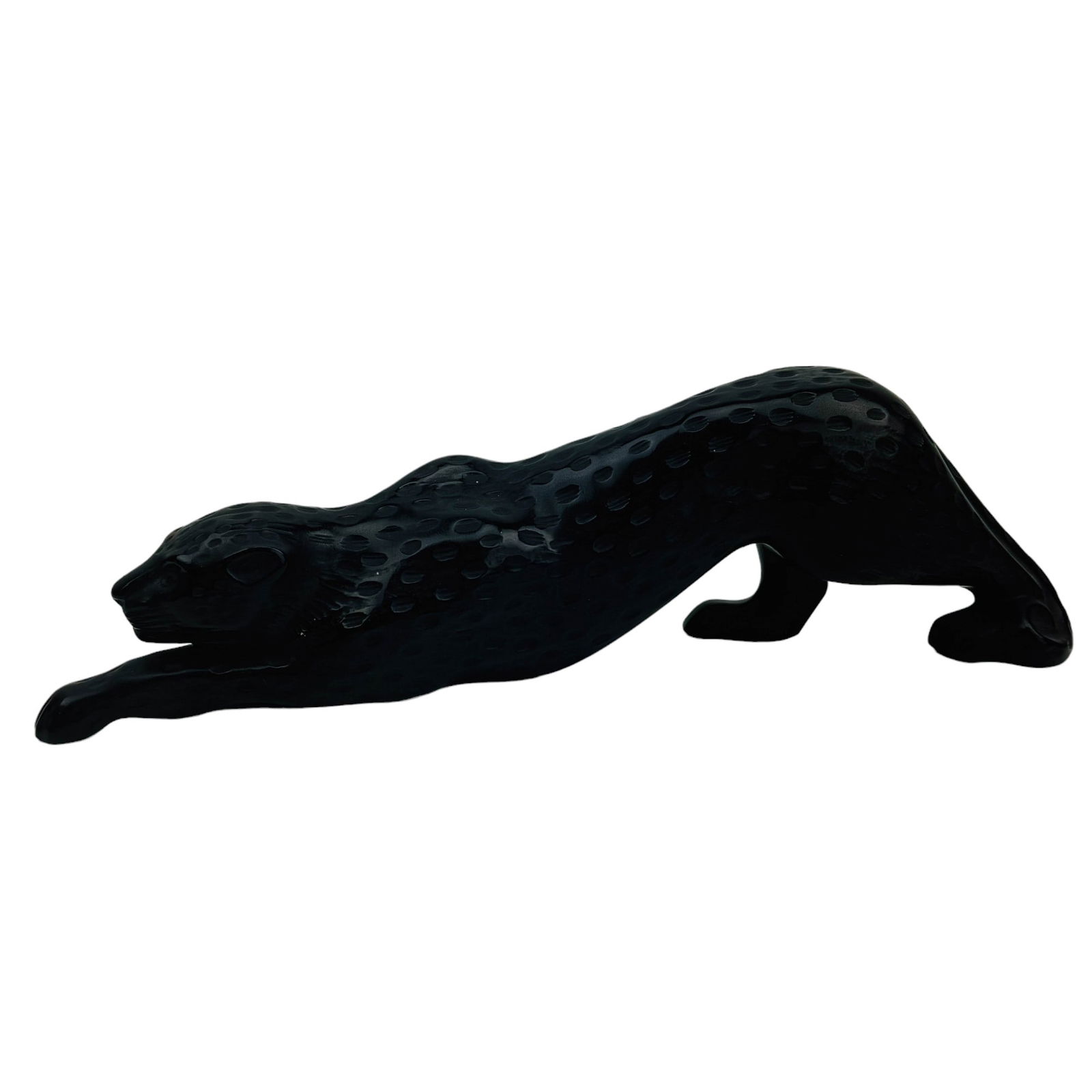 Lalique Crystal Zeila Black Panther Cat Sculpture (1 of 5)