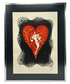 Erte 1892-1990 Ace of Hearts Lithograph SIGNED