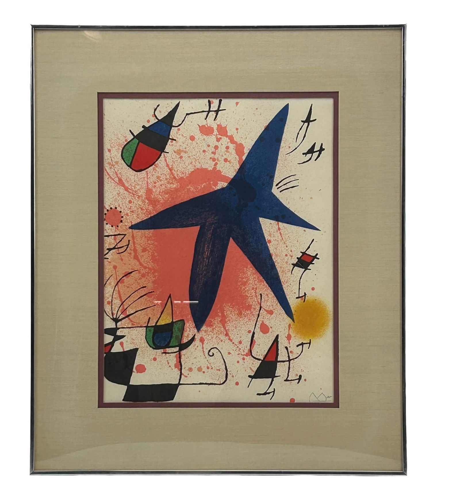 Joan Miro 1893-1983 Blue Star Colored Lithograph (1 of 7)