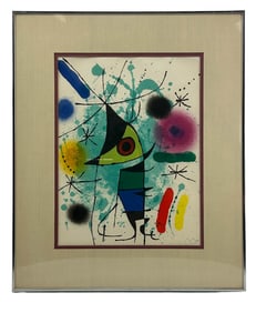 Joan Miro 1893-1983 Singing Fish Color Lithograph
