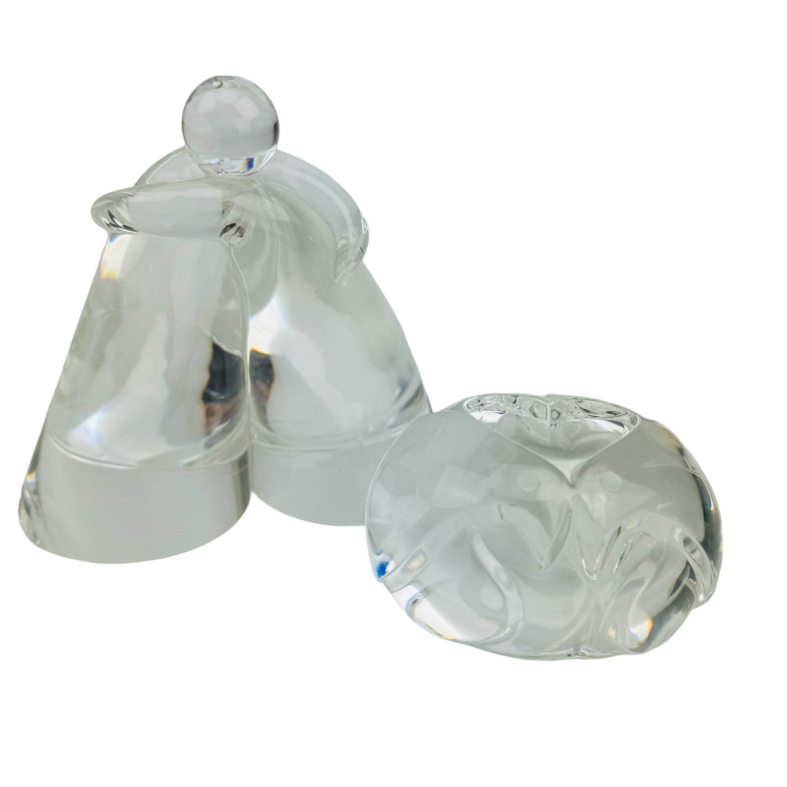 Steuben Turtle Dove Heart & Embracing Couple 2pc (1 of 4)