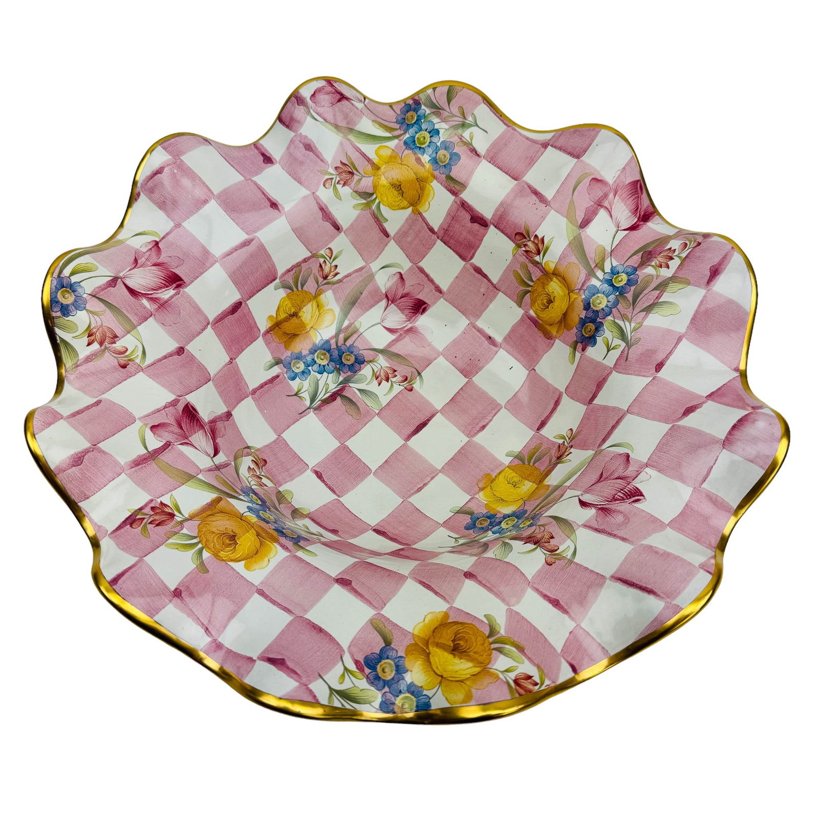 MacKenzie Childs Rose Petal Ceramic Floral Bowl (1 of 3)