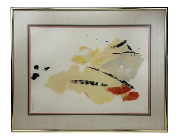 Jean Miotte 1926-2016 Colored Abstract Lithograph